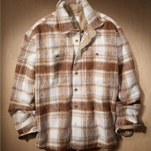 American Eagle x Tru Kolors Brushed Plaid Overshirt - Brand New XL